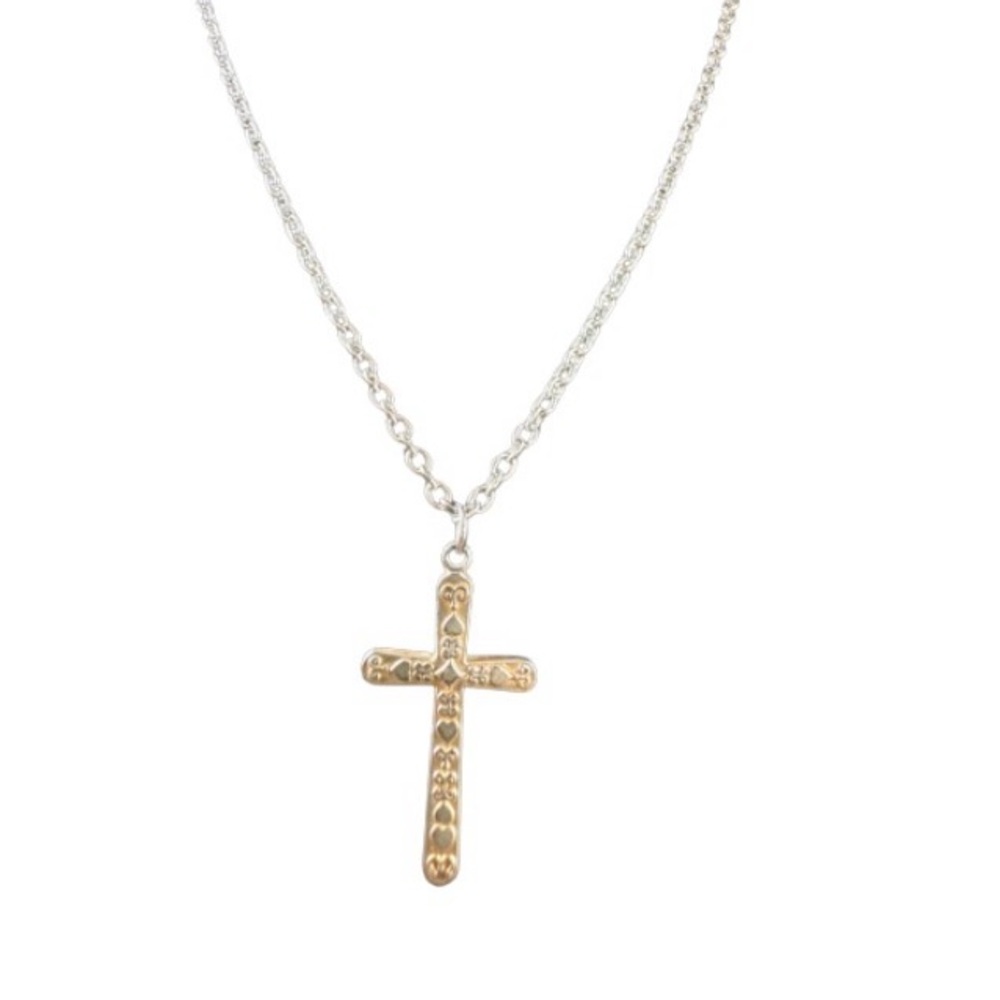 Beautiful Vintage Cross With Hearts - Picture 2 of 5